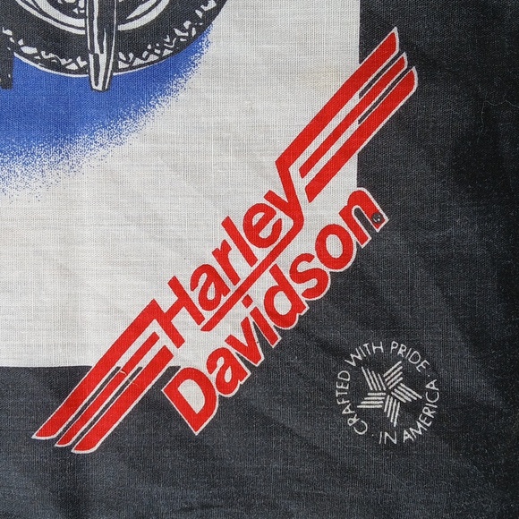 Vintage NOS Harley Davidson Buffalo THIS BREED NEVER DIES Bandana Motorcycle 21” - Picture 4 of 8